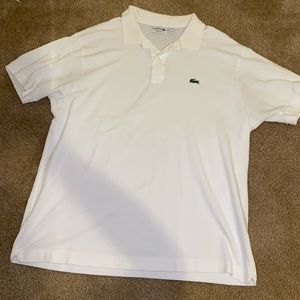 Men’s White Lacoste Polo